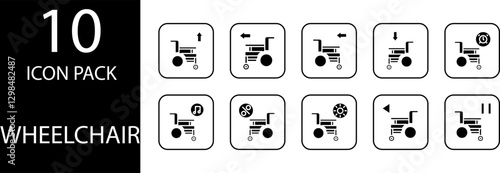 wheelchair Editable  Icon Set
