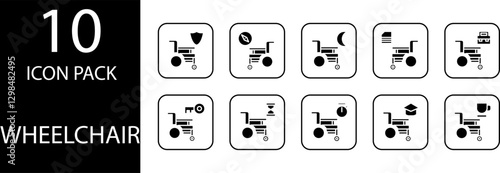 wheelchair Editable  Icon Set
