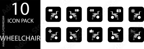 wheelchair Editable  Icon Set
