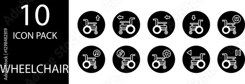 wheelchair Editable  Icon Set
