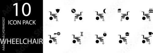 wheelchair Editable  Icon Set
