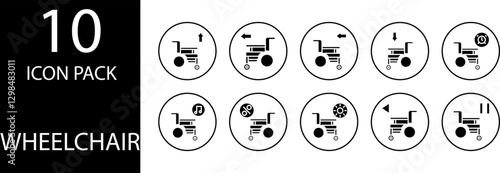 wheelchair Editable  Icon Set
