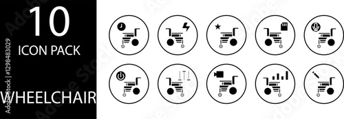 wheelchair Editable  Icon Set
