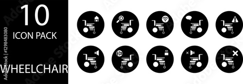wheelchair Editable  Icon Set
