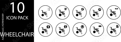 wheelchair Editable  Icon Set
