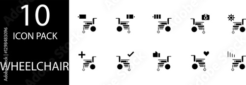 wheelchair Editable  Icon Set

