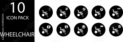 wheelchair Editable  Icon Set
