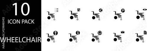 wheelchair Editable  Icon Set
