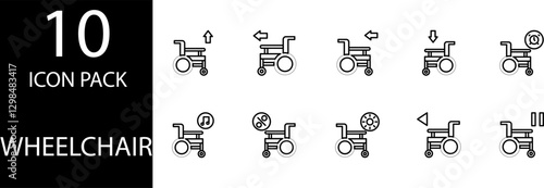 wheelchair Editable  Icon Set
