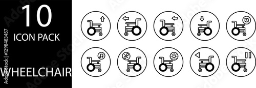 wheelchair Editable  Icon Set
