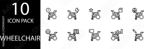wheelchair Editable  Icon Set
