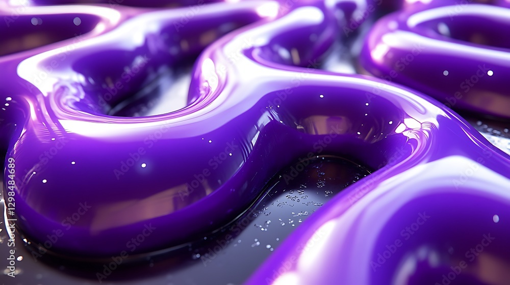 A soft metallic lavender background with a reflective surface and a trendy, sophisticated feel.