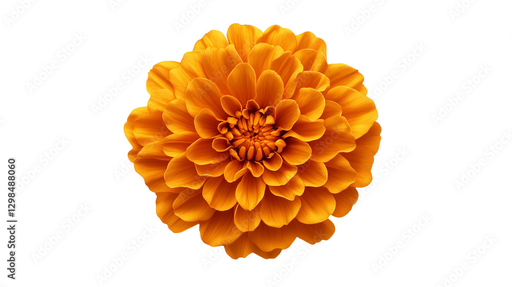Sharp Rendering of Marigold with Dense Layered Petals in Vivid Orange and Yellow Tones, Isolated on Transparent Background, Generated AI Sharp Rendering of Marigold with Dense Layered Petals in Vivid Orange and Yellow Tones, Isolated on Transparent Background, Generated AI