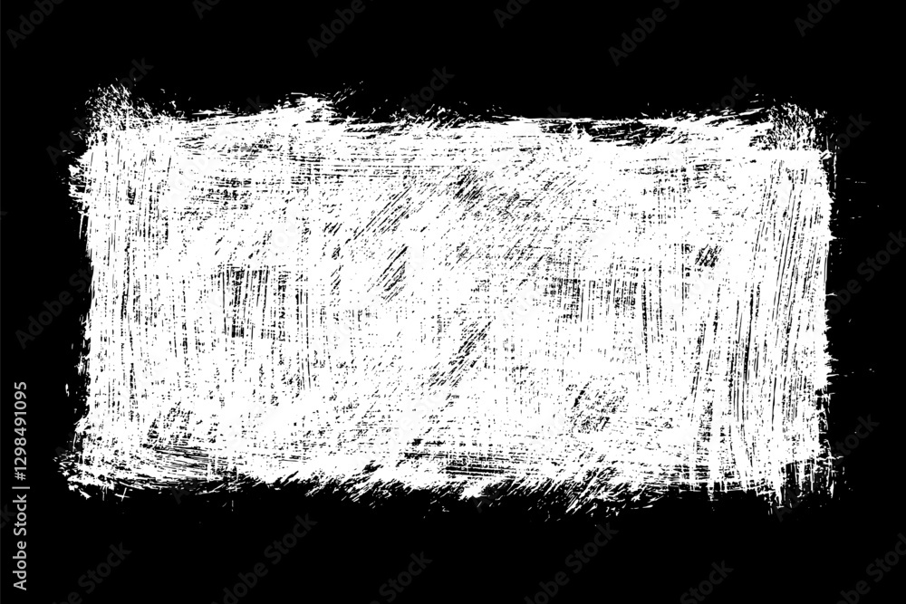 Grunge frame border. Vector paint texture.