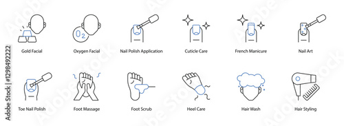 Gold and Oxygen Facial Treatments with Comprehensive Nail and Hair Care