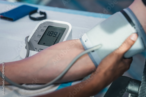 health screening using a high blood pressure monitor