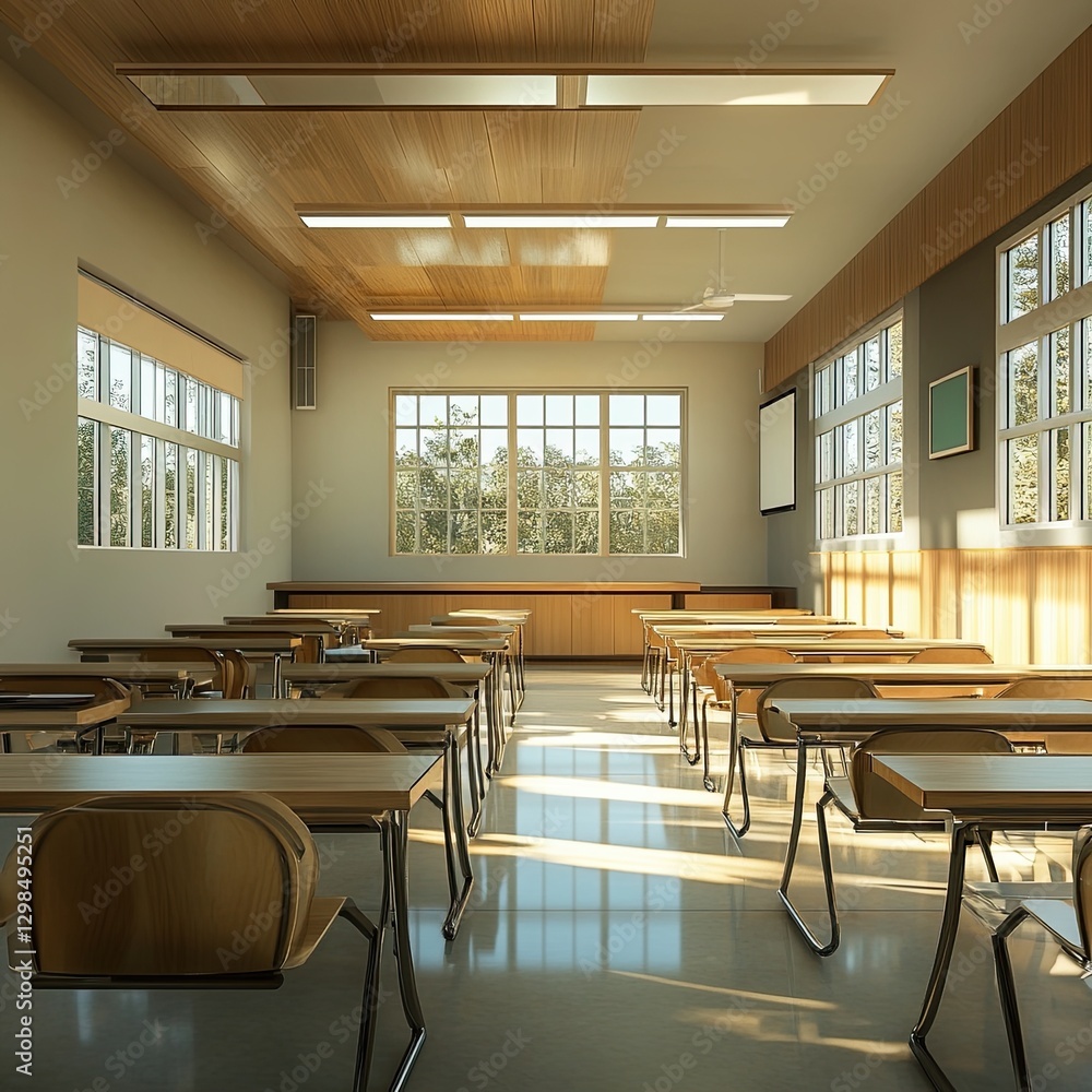 Modern classroom in the school Modern classroom in the school