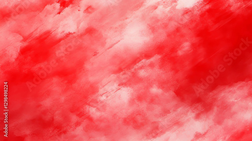 Vivid red ink blot background with wet paper texture for creative design