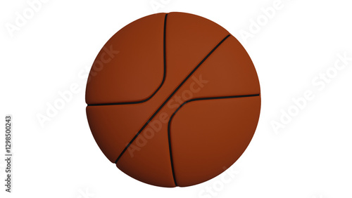 3d basketball isolated on white background