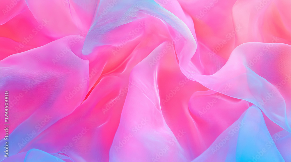 Obraz premium Elegant flowing fabric texture in soft pastel tones for creative background design