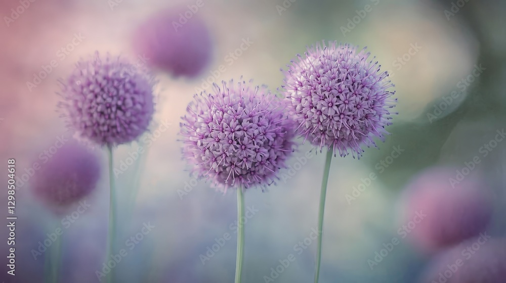 Obraz premium Close-Up of Intricate Purple Flowers Displaying Beauty