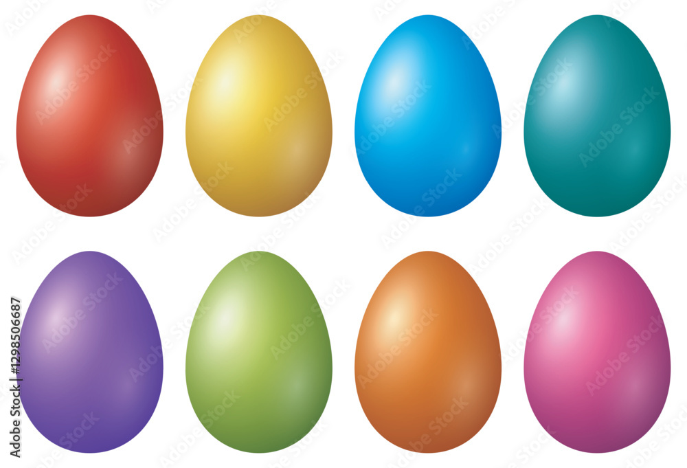Colorful easter eggs on a white background Colorful easter eggs on a white background