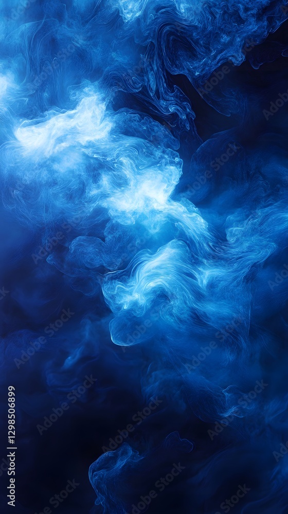 Obraz premium Indigo aura wallpaper, minimalist visuals, soothing colors