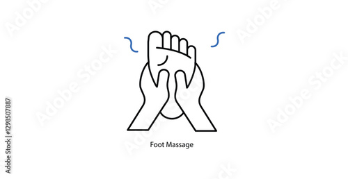 Relaxing Foot Massage Icons: Stress Relief and Therapy Techniques
