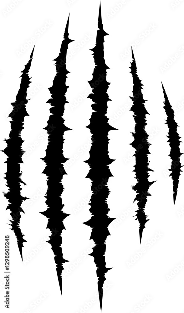 Naklejka premium Animal Claw Scratch Mark Illustration Vector