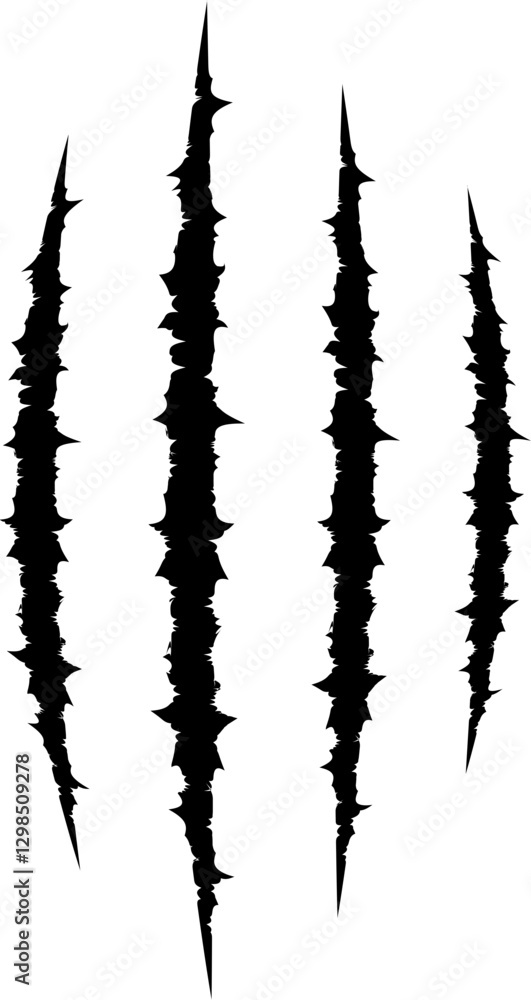 Naklejka premium Animal Claw Scratch Mark Illustration Vector