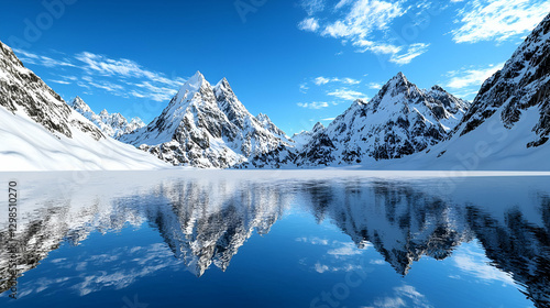 Wallpaper Mural Serene Mountain Landscape with Reflections in a Crystal Clear Lake Torontodigital.ca