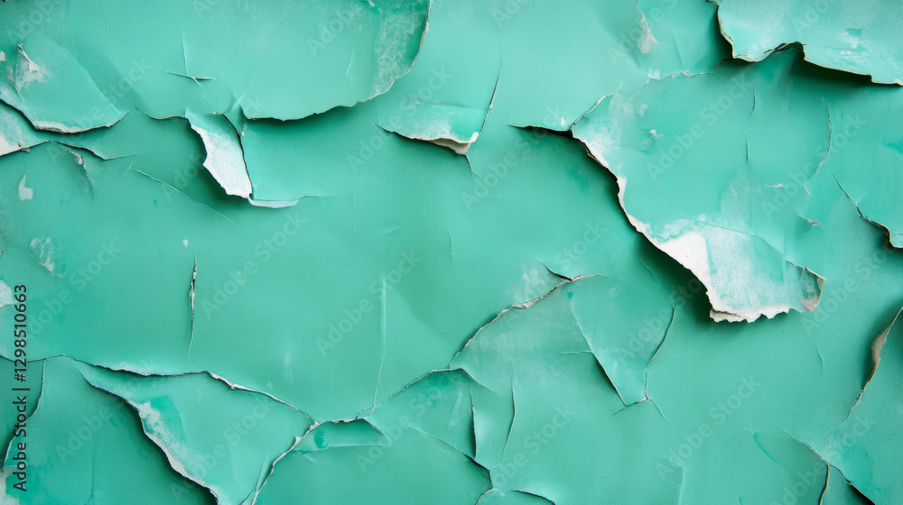 Fototapeta premium Vintage turquoise ripped paper texture for creative design projects
