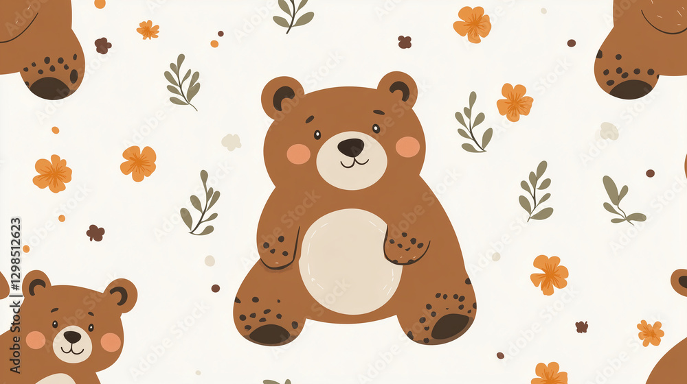 seamless pattern with teddy bear seamless pattern with teddy bear
