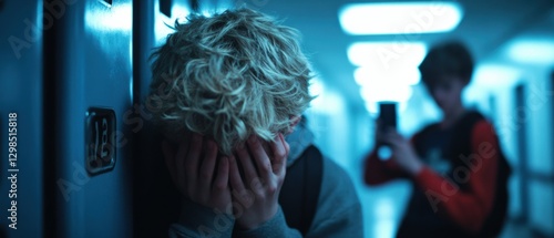 teenager in distress at school