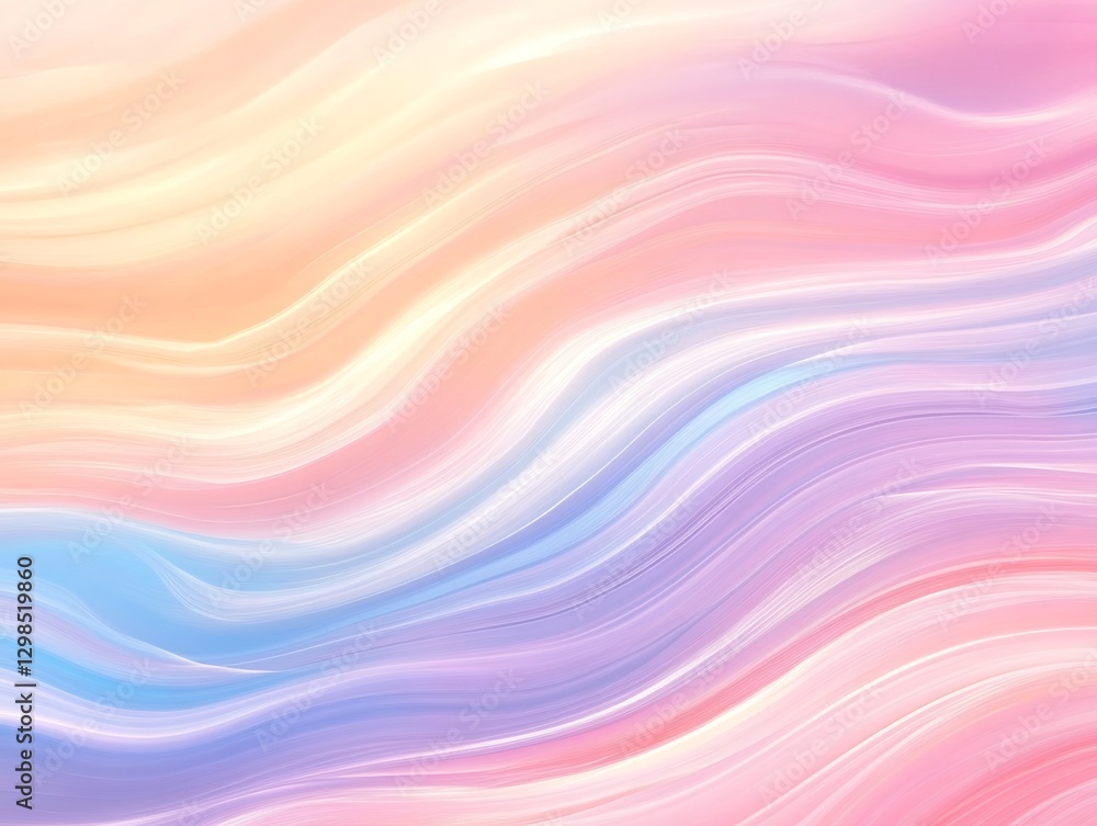 Obraz premium holographic Easter swirls soft gradient --ar 4:3