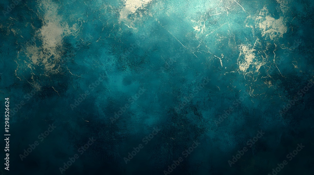 Fototapeta premium Abstract artwork displaying textured patterns of blue and beige tones