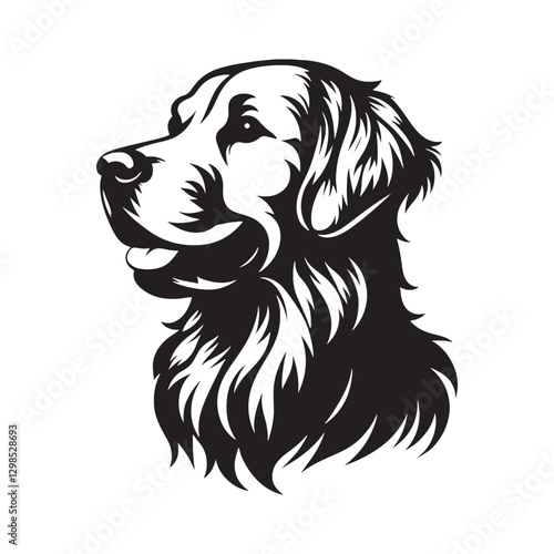 Golden Retriever Dog Silhouette - Golden Retriever Dog Vector - Illustration of Golden Retriever,