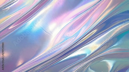 ホログラム オーロラ セロファン 虹 背景素材 チラシ・バナー・動画素材 16:9サイズ AI生成素材