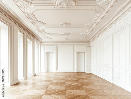 Wallpaper Mural empty white room interior Torontodigital.ca