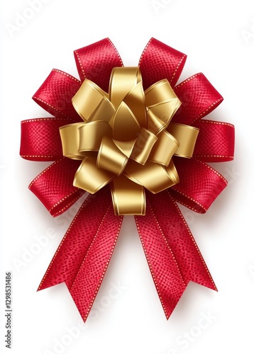 red bow isolated on white background