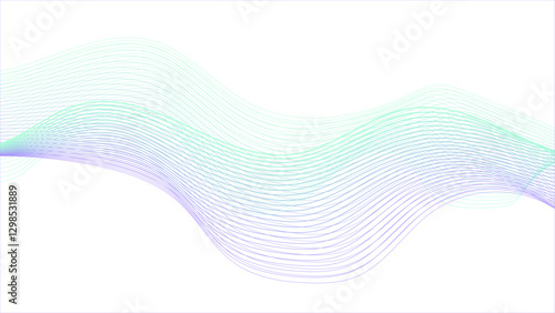 Dynamic wave pattern. Modern flowing wavy lines. Futuristic technology concept. 