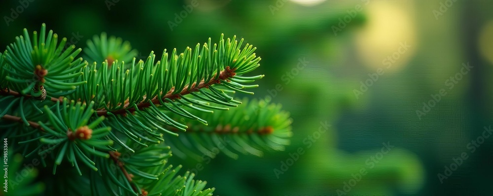Dense cluster of pine branches, needles sharply defined , isolated, pine Dense cluster of pine branches, needles sharply defined , isolated, pine