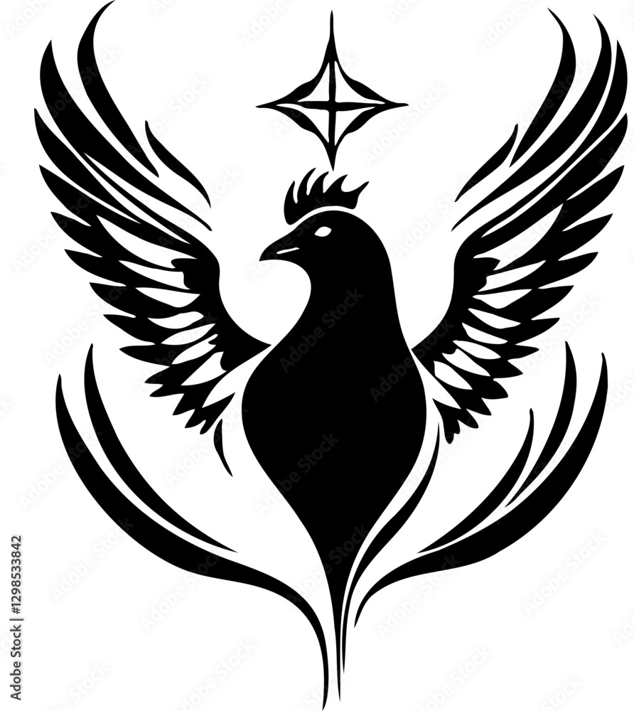 Fototapeta premium pentecost silhouette on a white background
