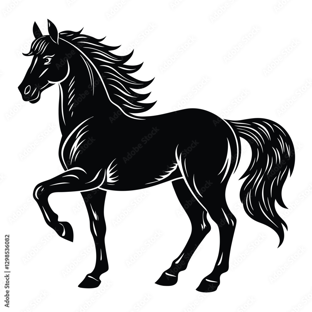 Obraz premium horse silhouette vector