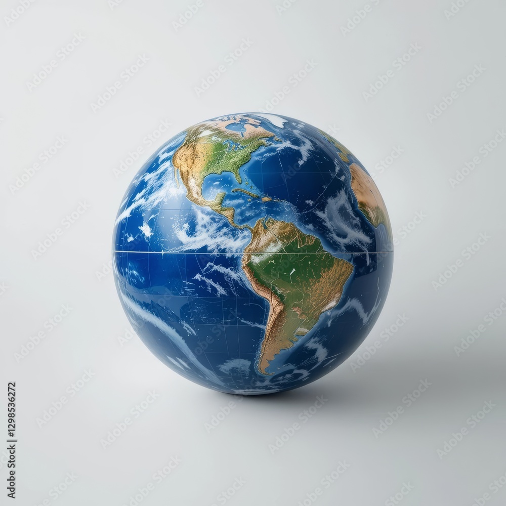 Detailed terrestrial globe model Detailed terrestrial globe model