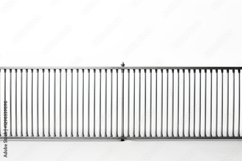 Stainless fence white white background architecture. Stainless fence white white background architecture.