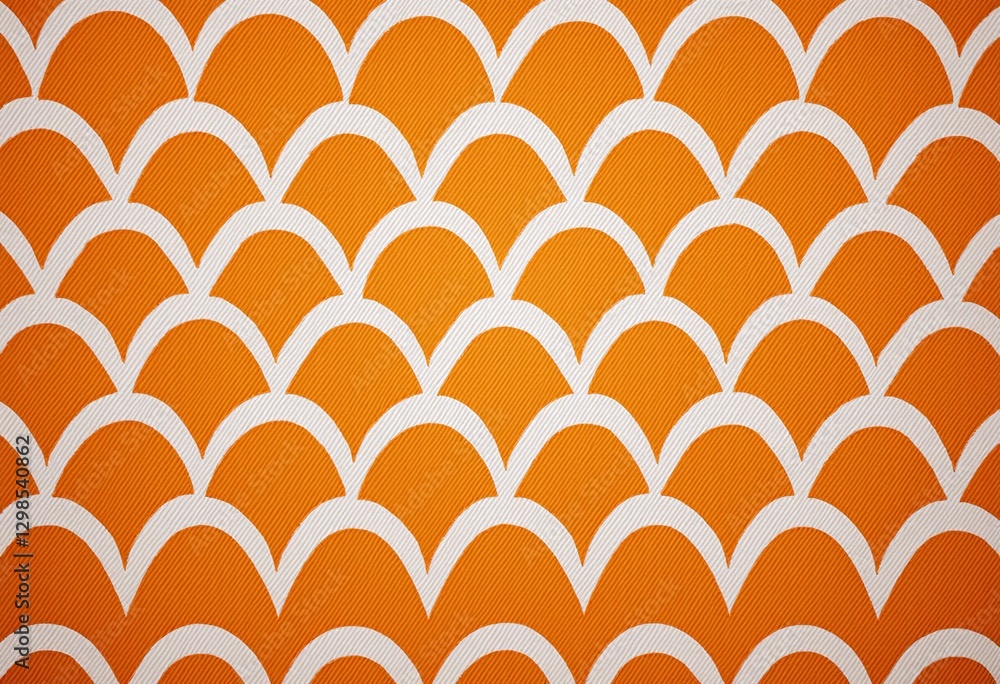 Orange & White Fan Symmetry: A repeating pattern on fabric, symmetrical in design and perfect for adding a graphic and modern touch to your projects.
Orange & White Fan Symmetry: A repeating pattern on fabric, symmetrical in design and perfect for adding a graphic and modern touch to your projects.
