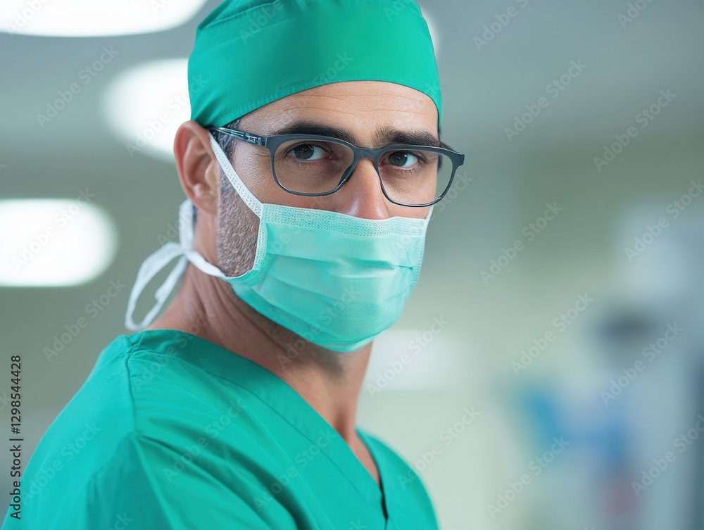 Doctor or Surgeon Wearing Mask and Glasses Doctor or Surgeon Wearing Mask and Glasses