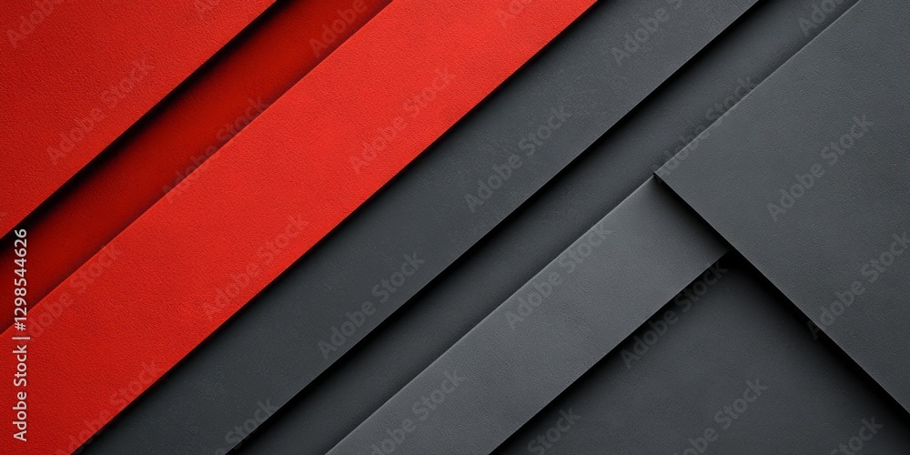 Abstract geometric composition with red and gray diagonal bands Abstract geometric composition with red and gray diagonal bands
