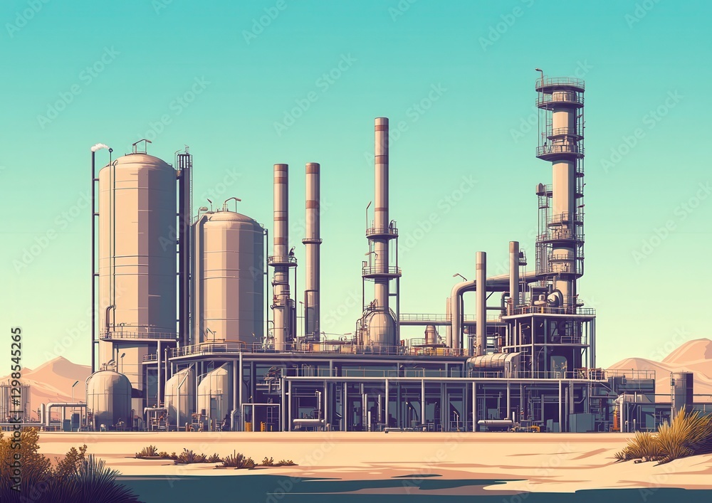 Obraz premium oil refinery plant